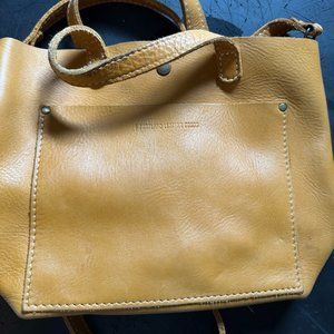 Portland Leather sunflower small 8" tote crossbody bag
